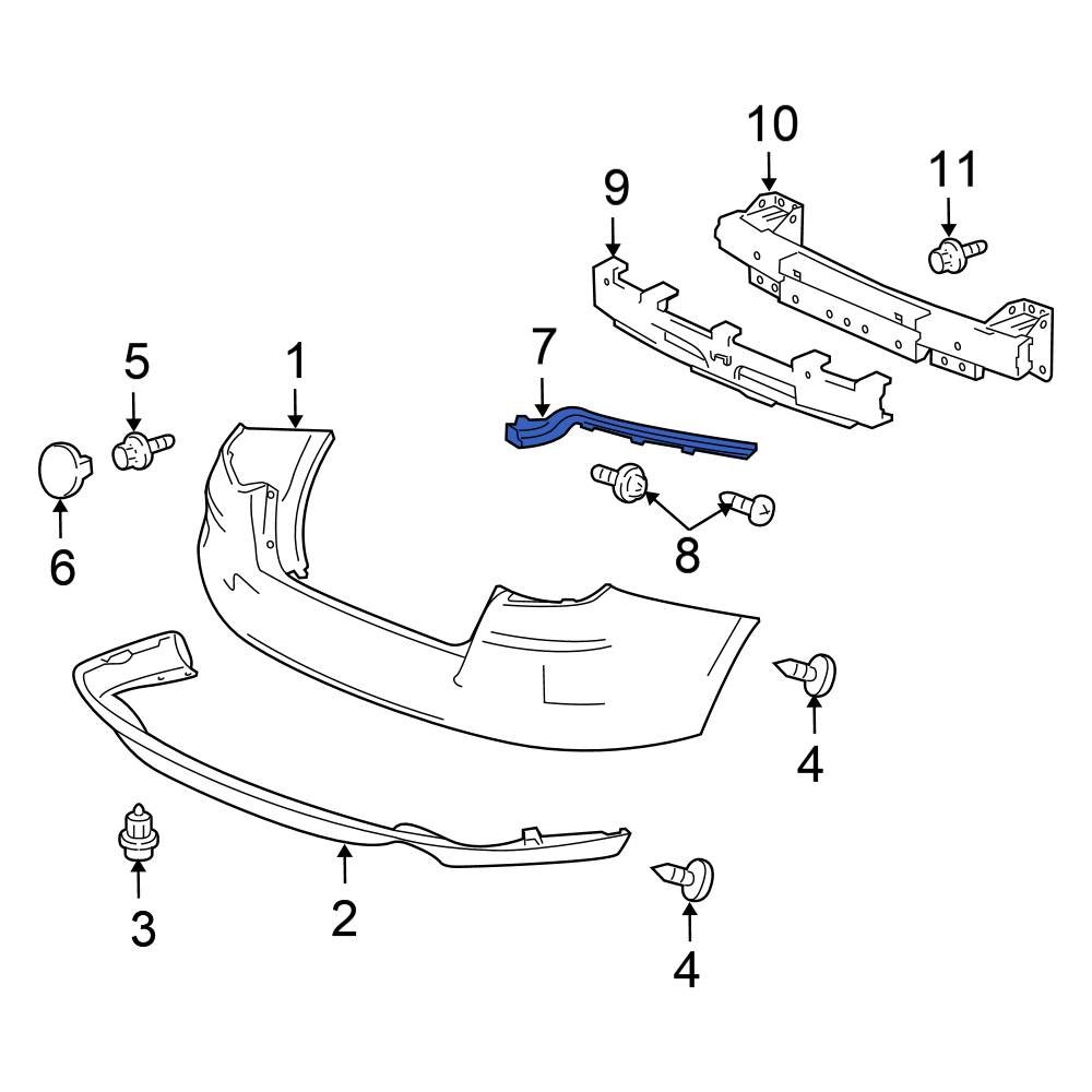 Honda OE 71593TP6A01 Right Bumper Cover Bracket