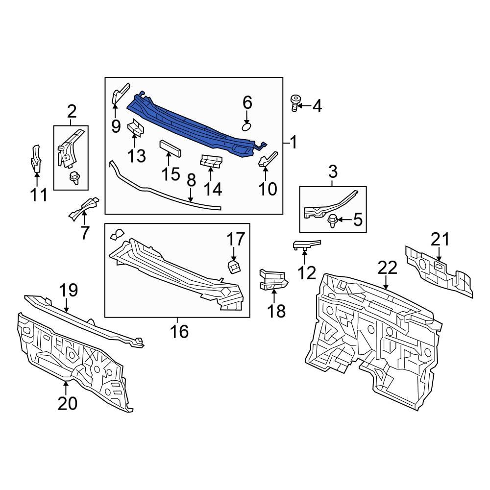 Honda OE 74219TR6A00 - Inner Cowl Cover