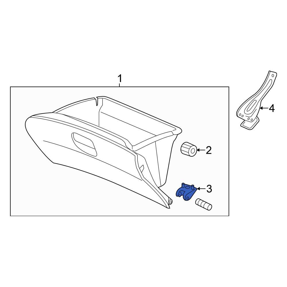 Honda OE 77515SZ3A02 - Front Glove Box Door Hinge