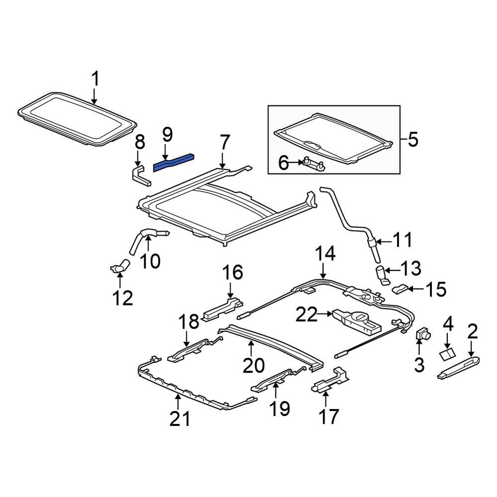 Honda OE 70082TE0A01 Sunroof Seal