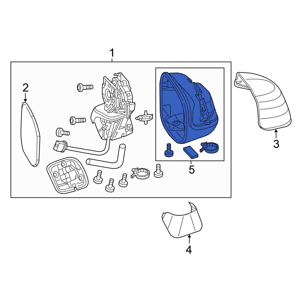 Honda OE 76255TR4C01 Front Left Door Mirror Housing