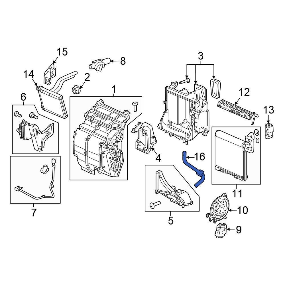 Honda OE 80271T5RA00 A/C Evaporator Drain