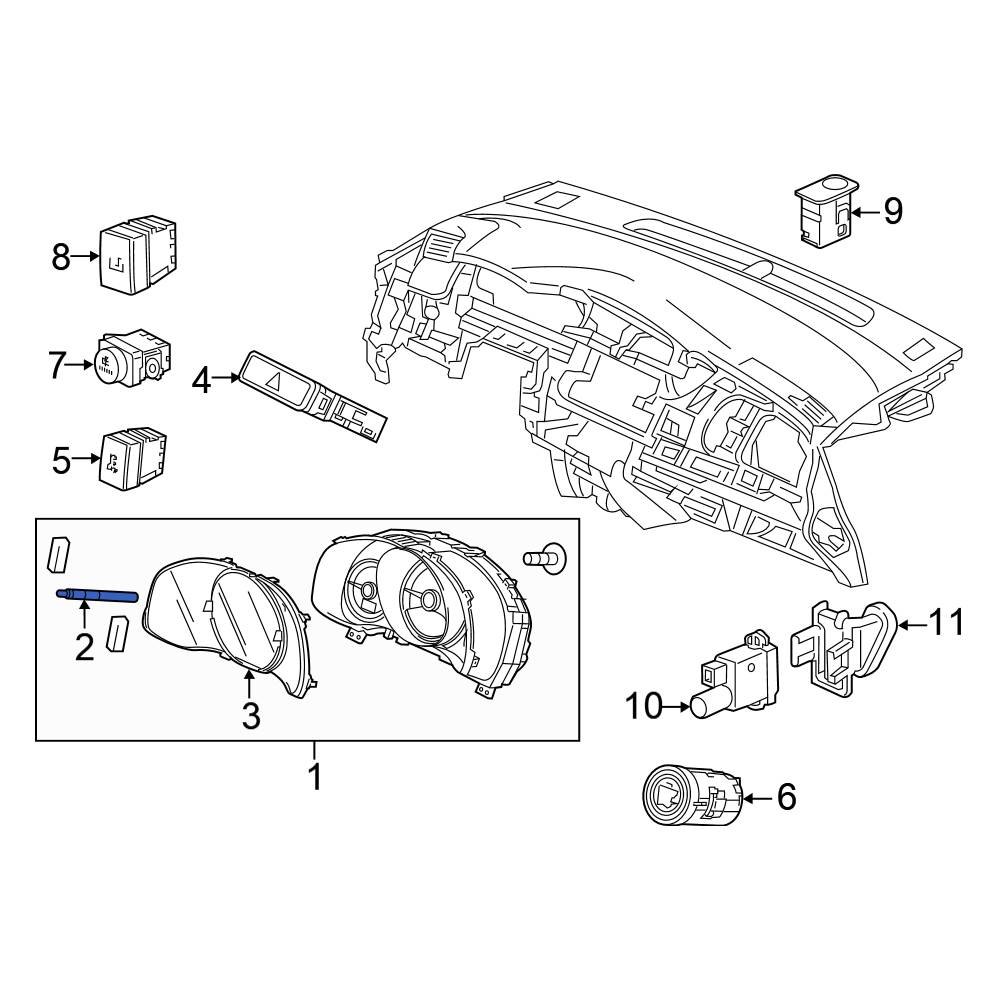 Honda OE 78157T7AA02 Trip Odometer Reset Stem Knob