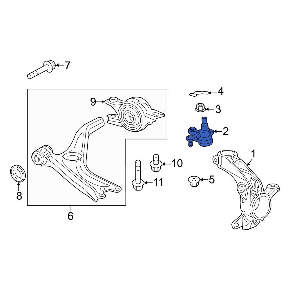 Honda OE 512203W0A01 Front Suspension Ball Joint
