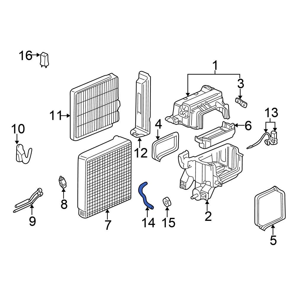 Honda OE 80271S0XA00 Front A/C Evaporator Drain