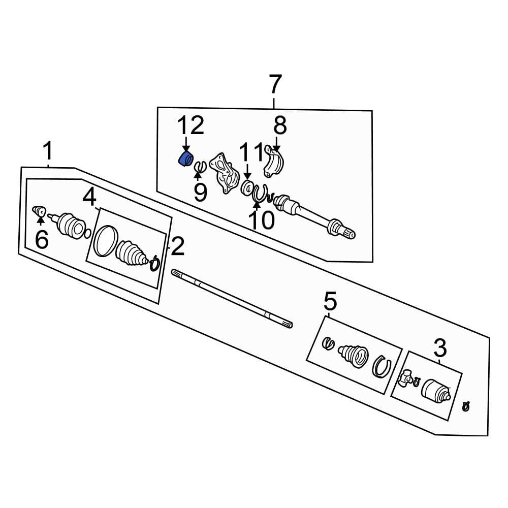 Honda OE 91260SJK003 CV Intermediate Shaft Seal