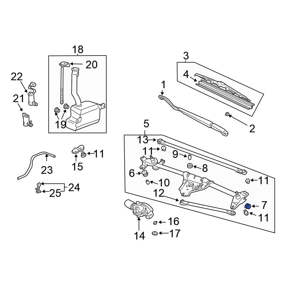 Honda OE 76510SX0003 Front Windshield Wiper Linkage Bushing