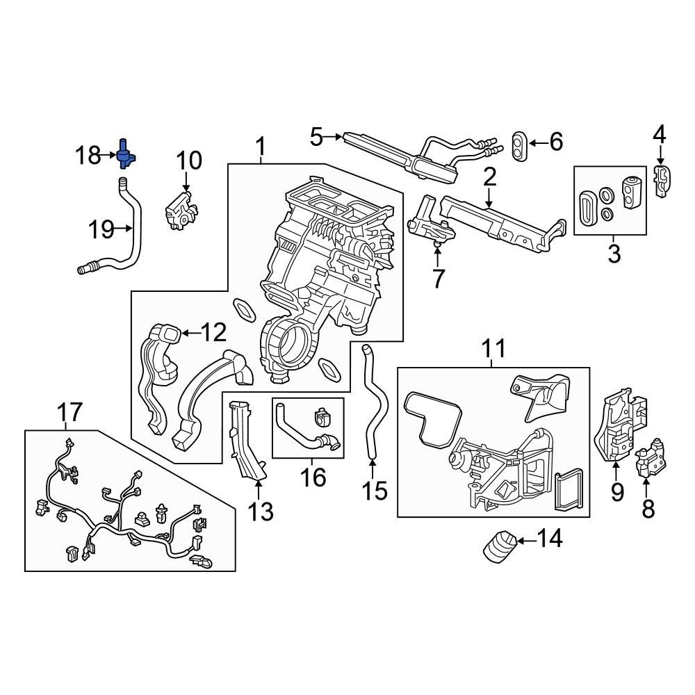 Honda OE 80533TG7A00 Cabin Air Temperature Sensor Aspirator Tube