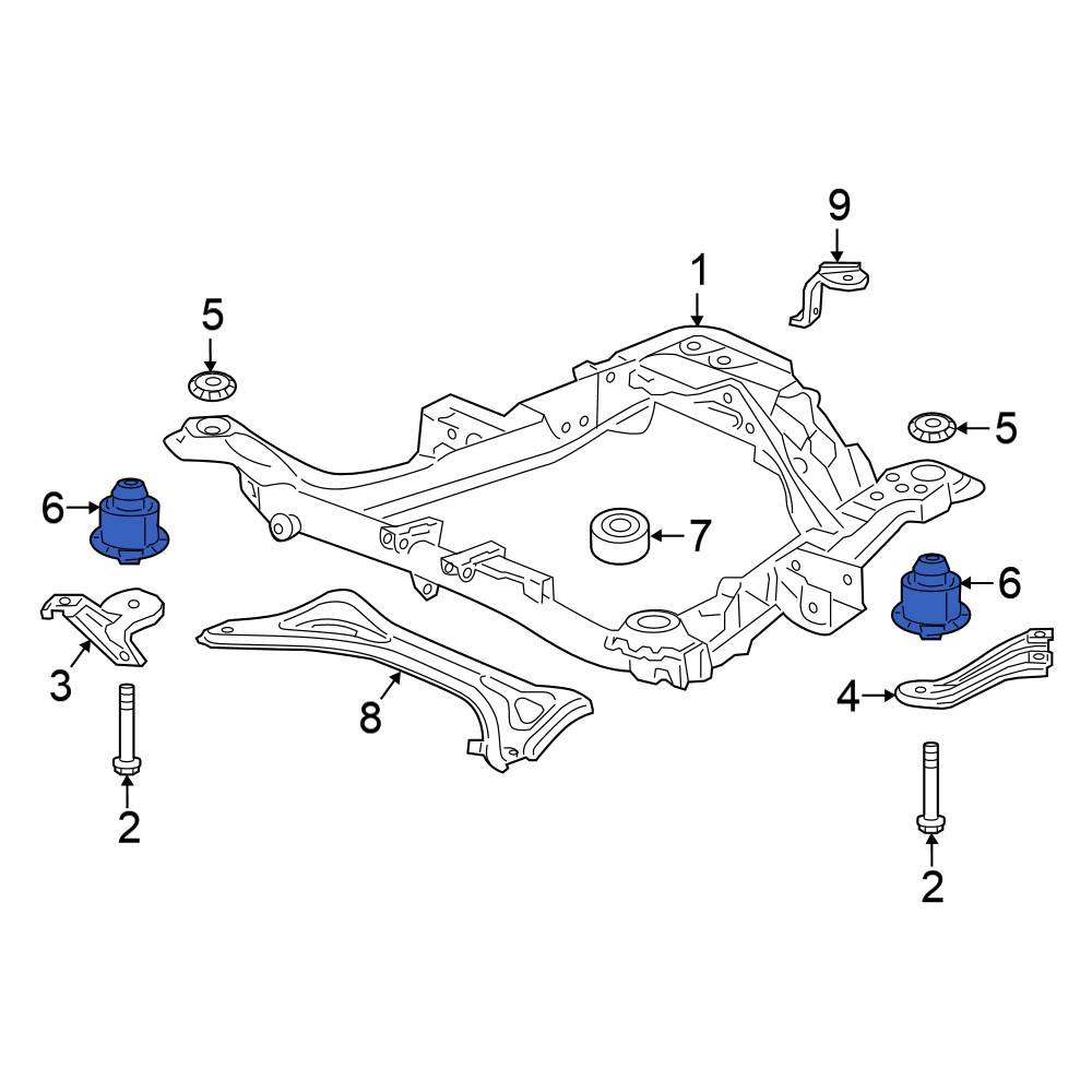 Honda OE 50260TZ5A01 - Front Lower Engine Cradle Insulator