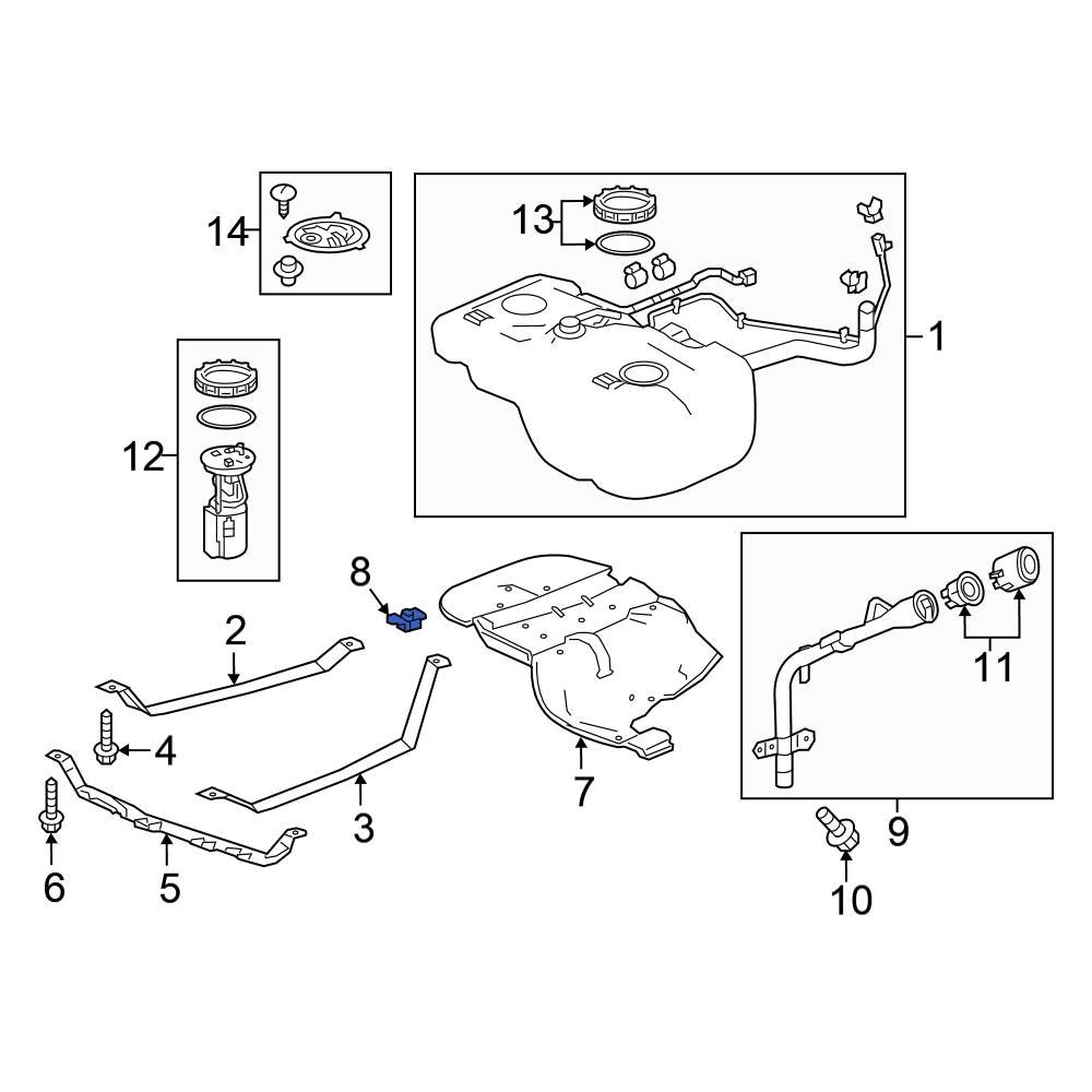 Honda OE 17513TA0A00 Fuel Tank Skid Plate Clip