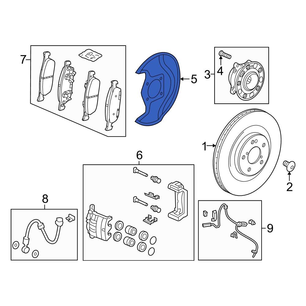 Honda OE 45255T90A00 Front Brake Dust Shield
