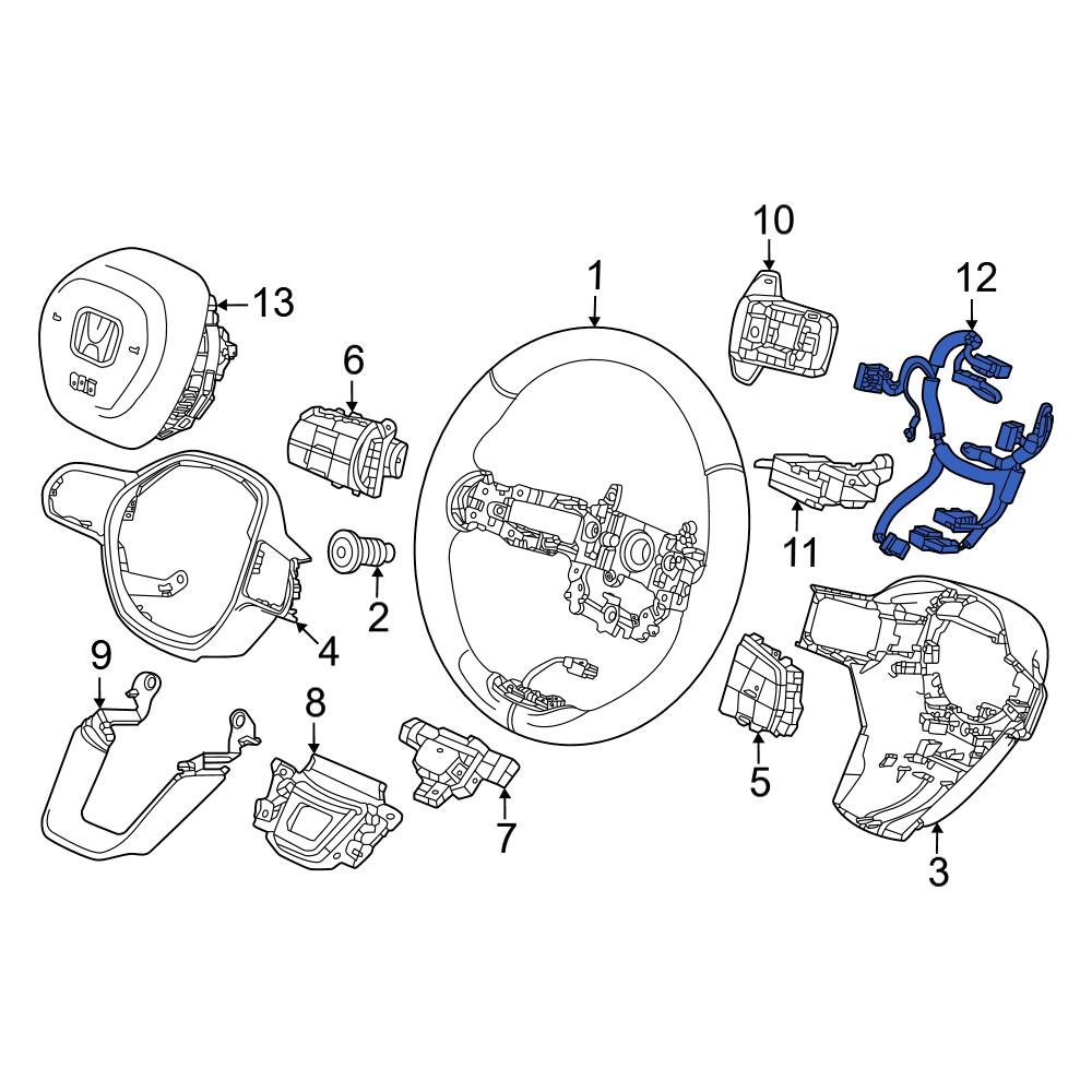 Honda OE 77901T20G32 Steering Wheel Wiring Harness