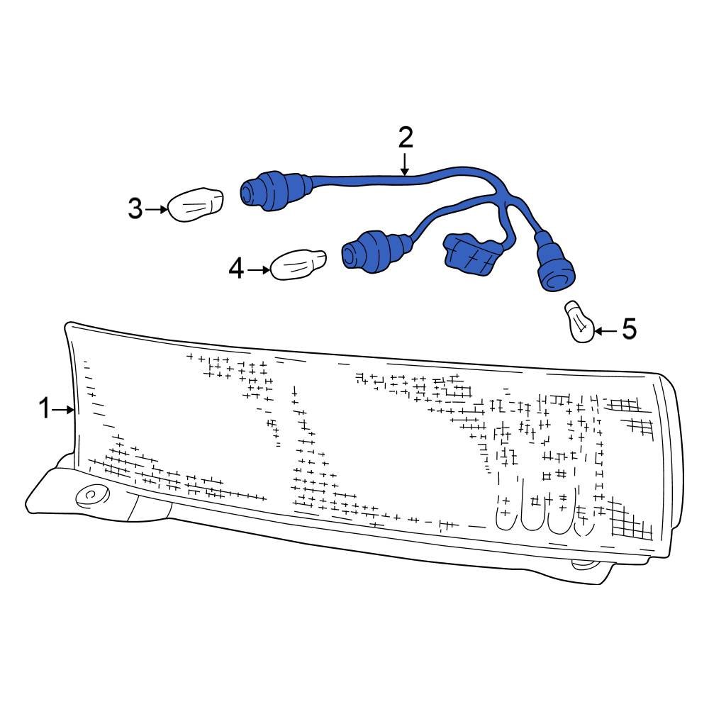 Honda OE 33553S10003 Rear Left Tail Light Socket