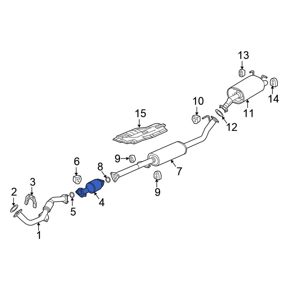 Honda OE 181505LAA00 - Rear Catalytic Converter