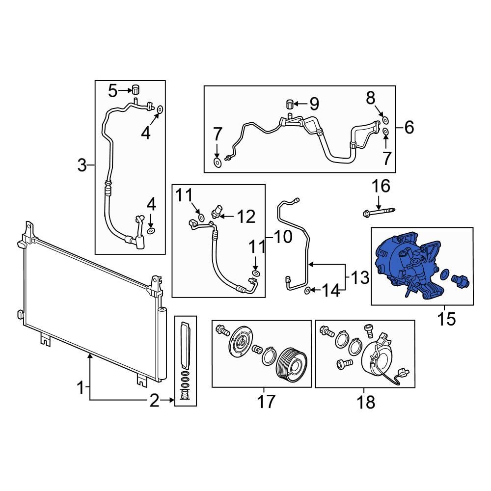 Honda OE 388105AAA03 - A/C Compressor