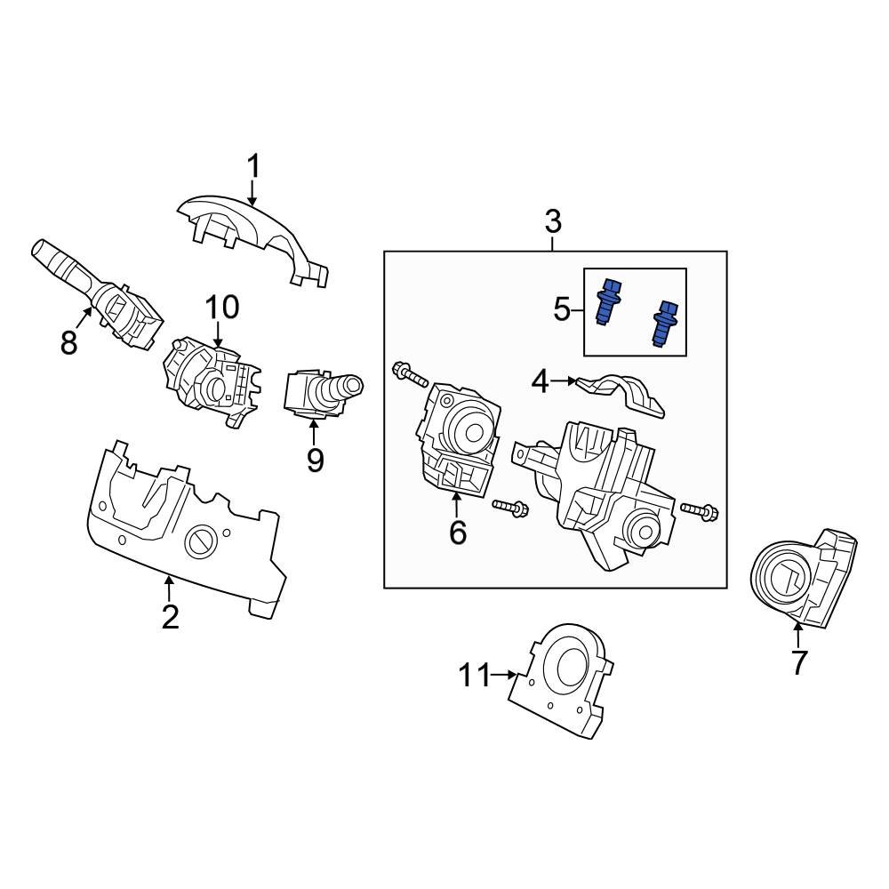 Honda OE 35102TR0003 Steering Column Lock Bolt