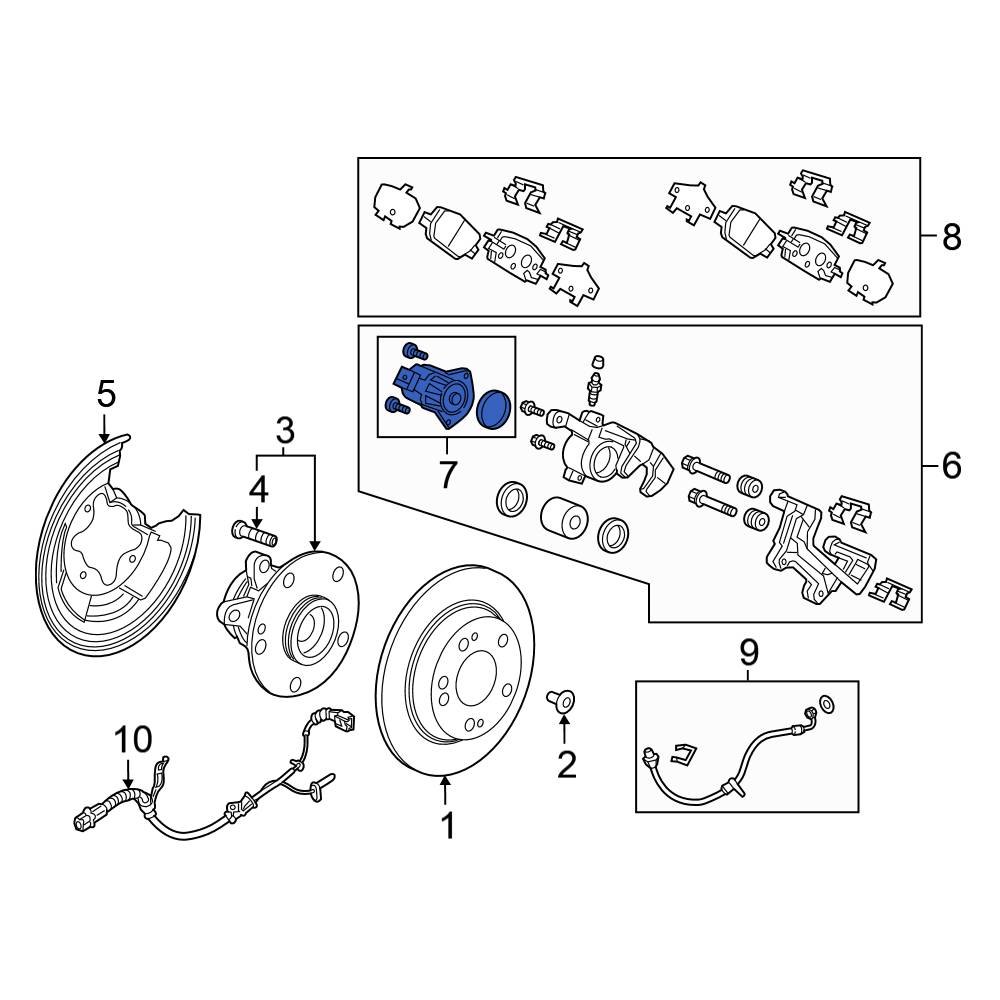 Honda OE 43020THAH00 Rear Parking Brake Actuator