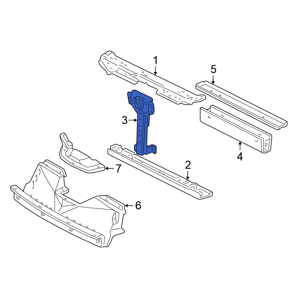 Honda OE 60434S2AA01ZZ - Front Center Radiator Support Panel