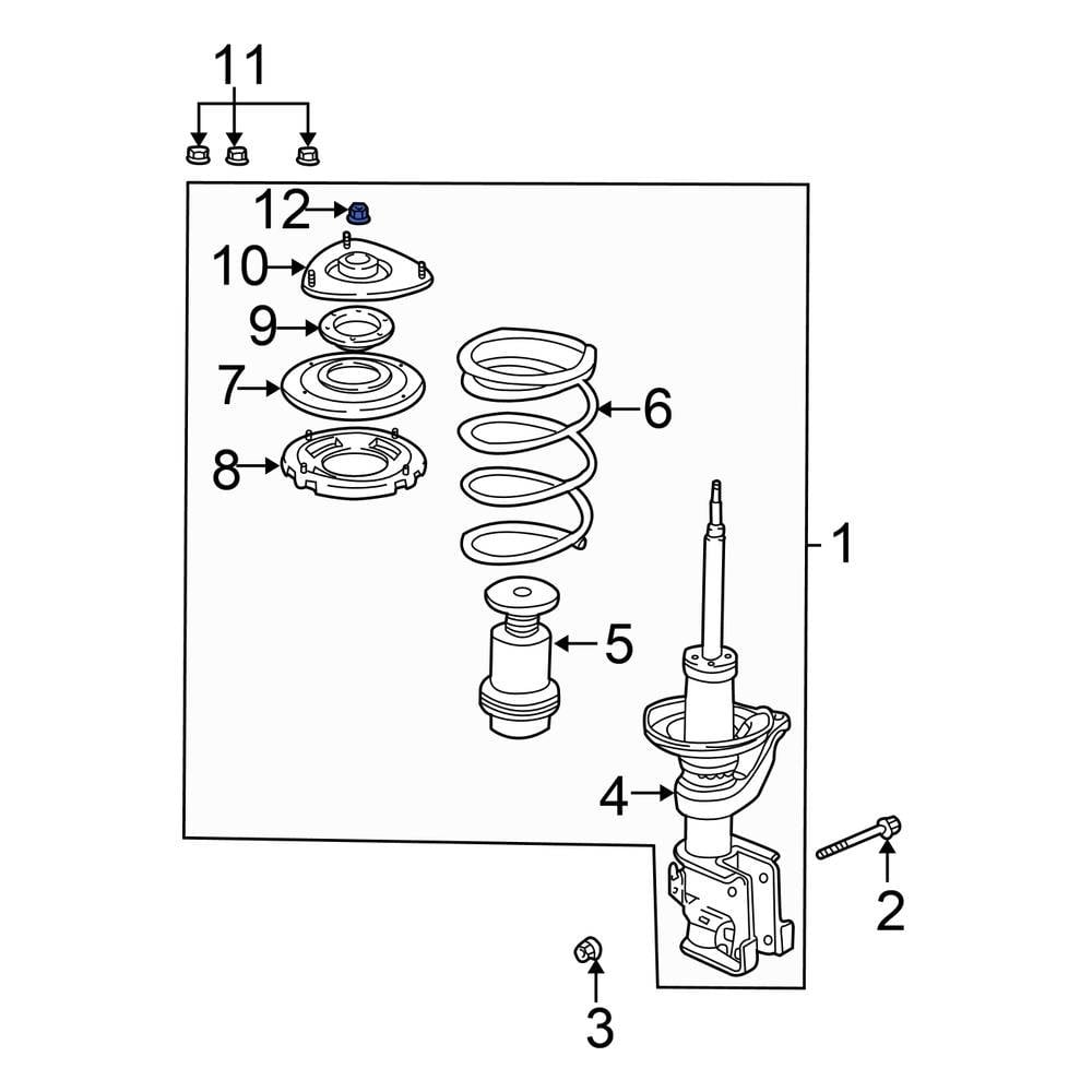 Honda OE 90213SJ6004 Suspension Strut Mount Nut