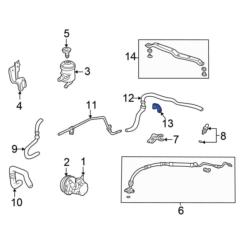 Honda OE 53774S9A000 Front Power Steering Hose Clamp