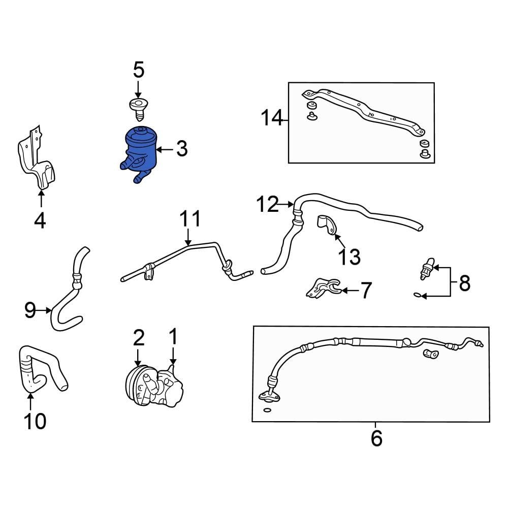 Honda OE 53701S9A003 - Power Steering Reservoir