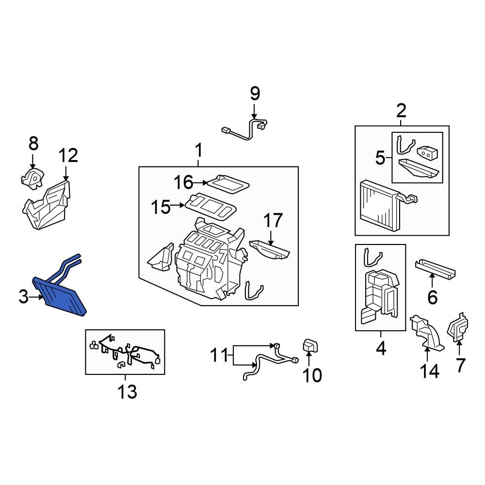 Honda OE 79110SNAA01 - HVAC Heater Core