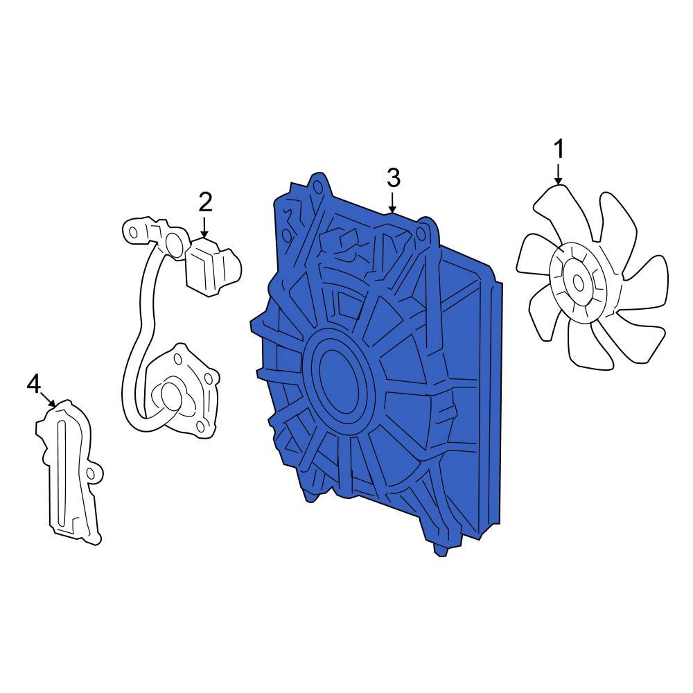 Honda OE 38615RZAA01 A/C Condenser Fan Shroud