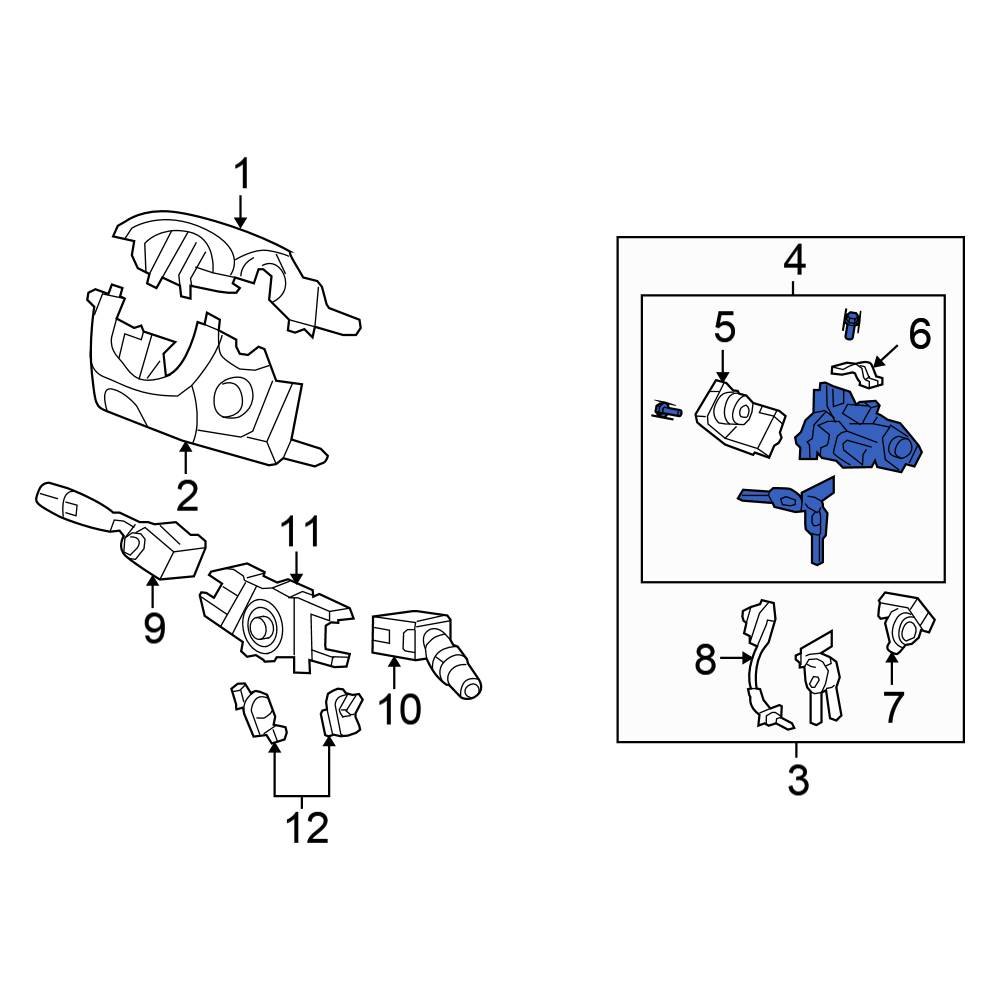 Honda OE 35100SWA911 Steering Column Lock