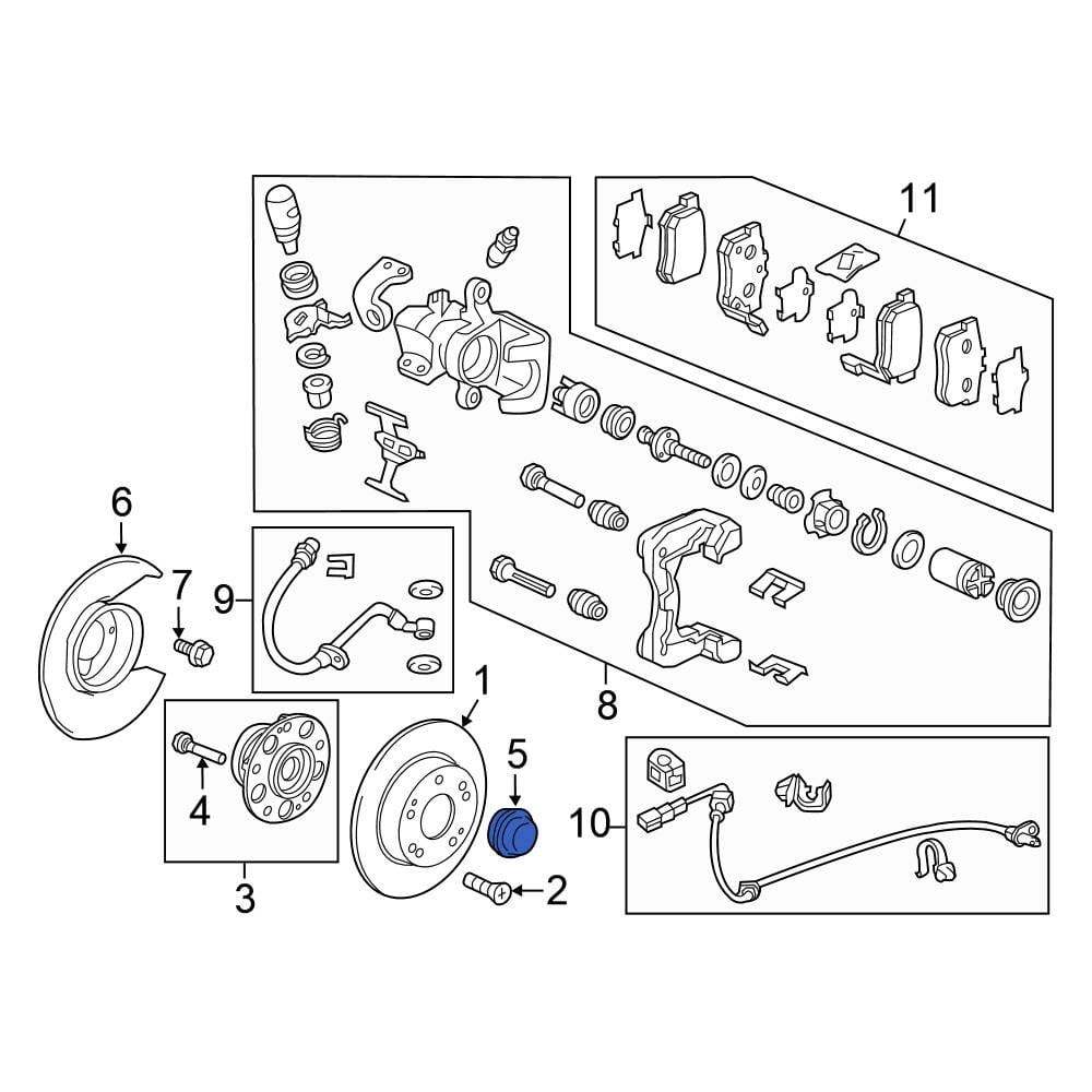Honda OE 42326SLJ000 Rear Wheel Bearing Dust Cap