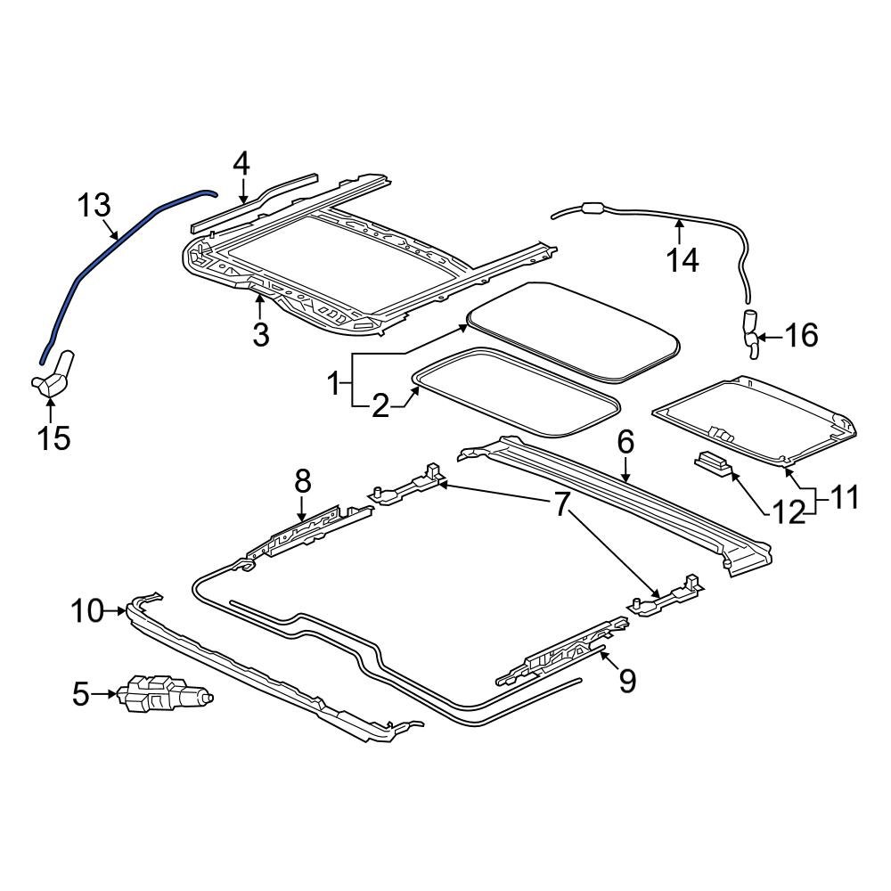 Honda OE 700503A0A00 Front Sunroof Drain Hose