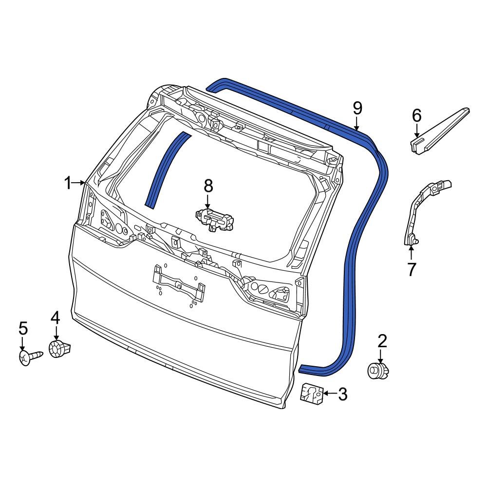 Honda OE 744403A0A01 - Rear Hatch Seal