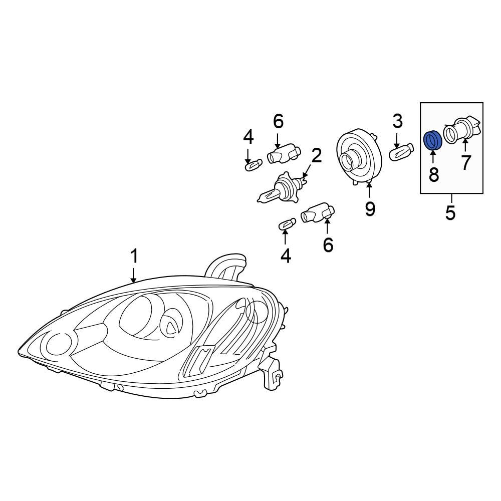 Honda OE 33305S47003 Headlight Socket Gasket
