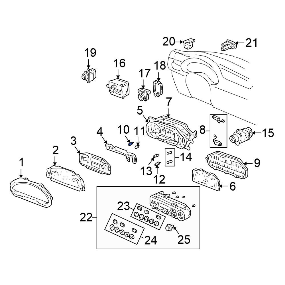 Honda OE 78182S3Y003 Trip Odometer Reset Stem Knob