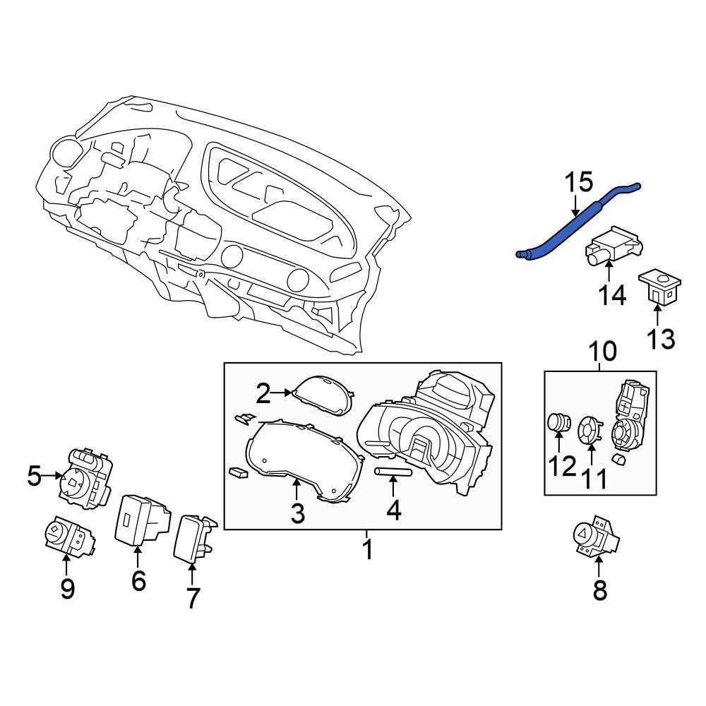 Honda OE 80541TM8A01 Cabin Air Temperature Sensor Aspirator Tube