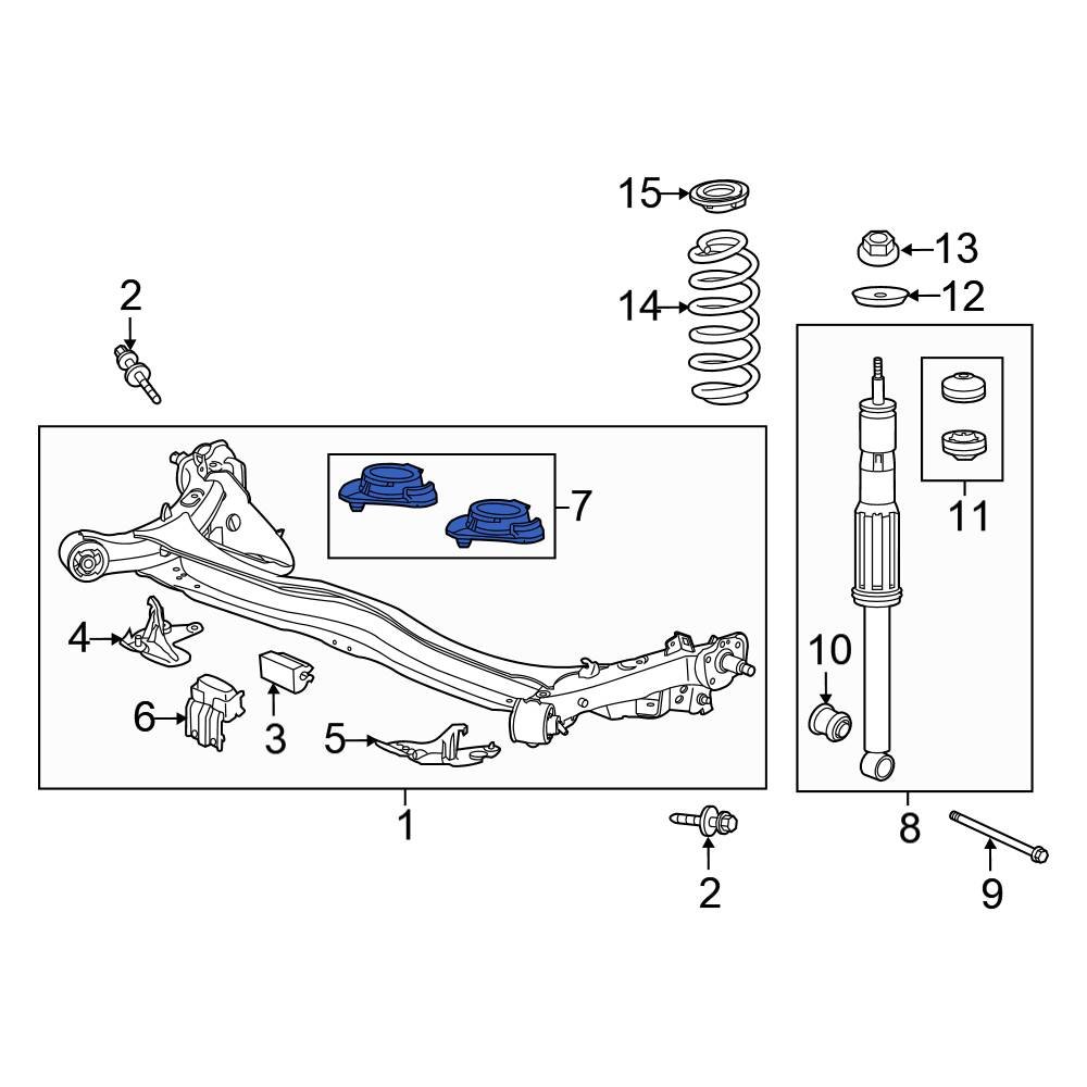 Honda OE 52748TF0020 Lower Suspension Subframe Insulator