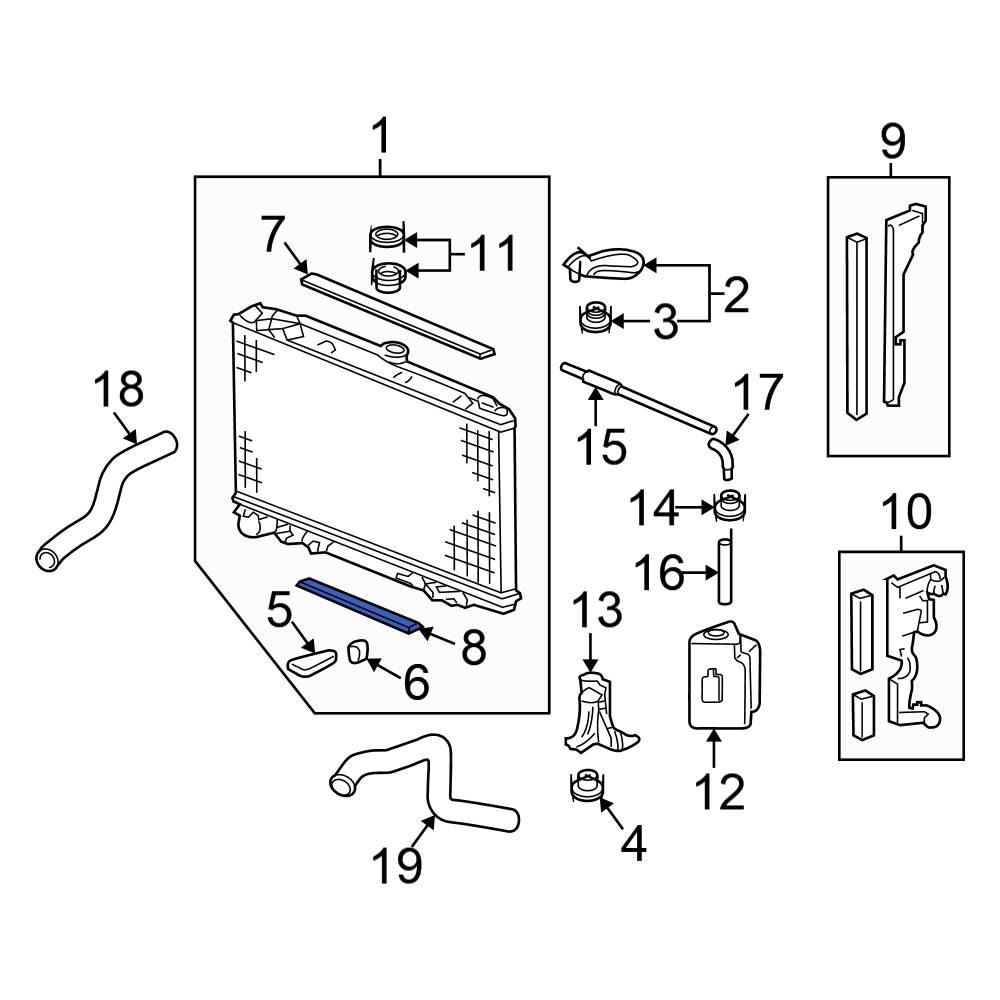 Honda OE 19014PGKA01 Lower Radiator Air Seal