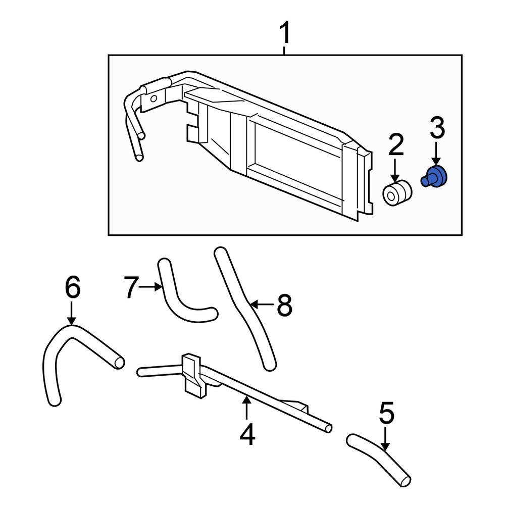 Honda OE 17259PG6000 Automatic Transmission Oil Cooler Mounting