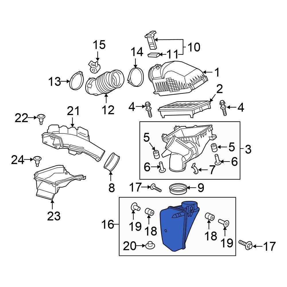 Honda OE 172305J6A20 - Engine Air Intake Resonator