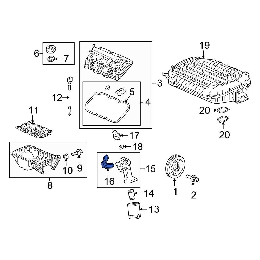 Honda OE 153025G0A00 Engine Oil Filter Adapter Gasket