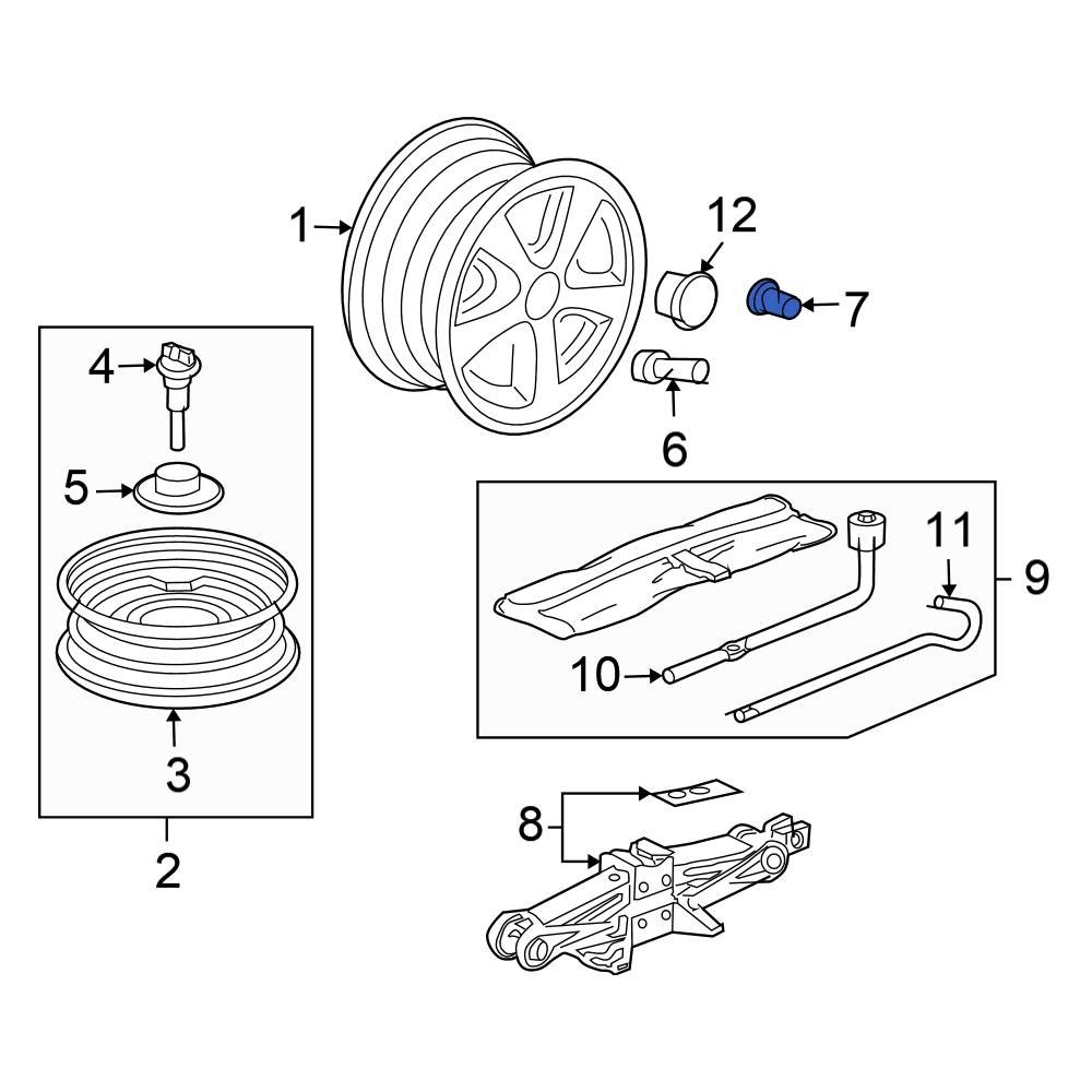 Honda OE 90304SF0751 - Wheel Lug Nut