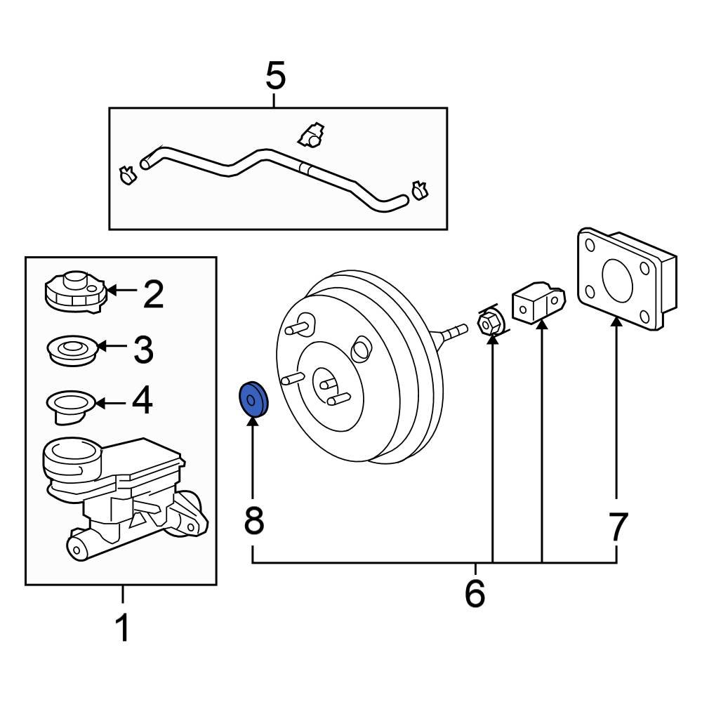 Honda OE 46185S04J01 Power Brake Booster Seal