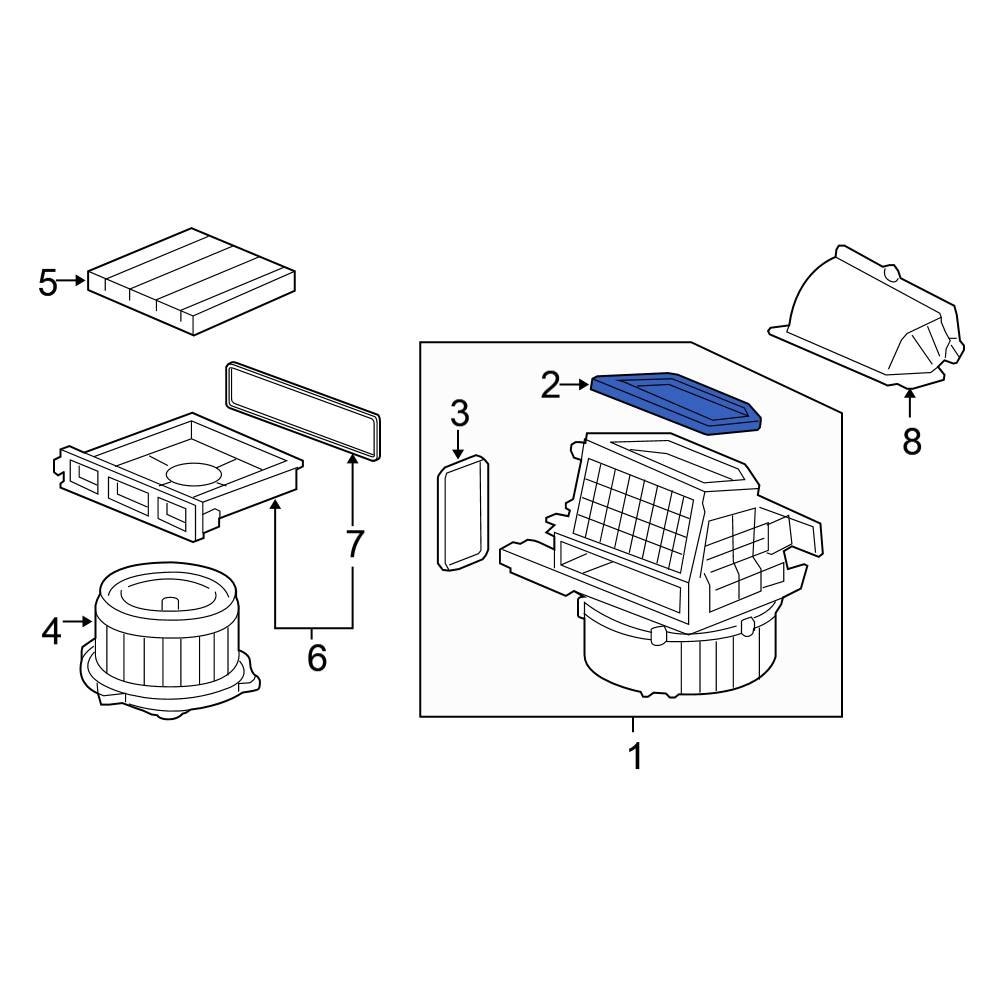 Honda OE 39248692003 Front HVAC Heater Core Seal
