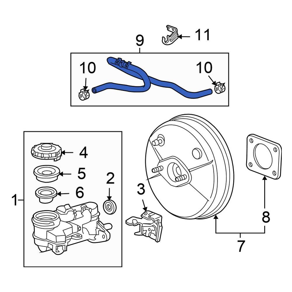 Honda OE 46402TK6A01 Brake Vacuum Hose