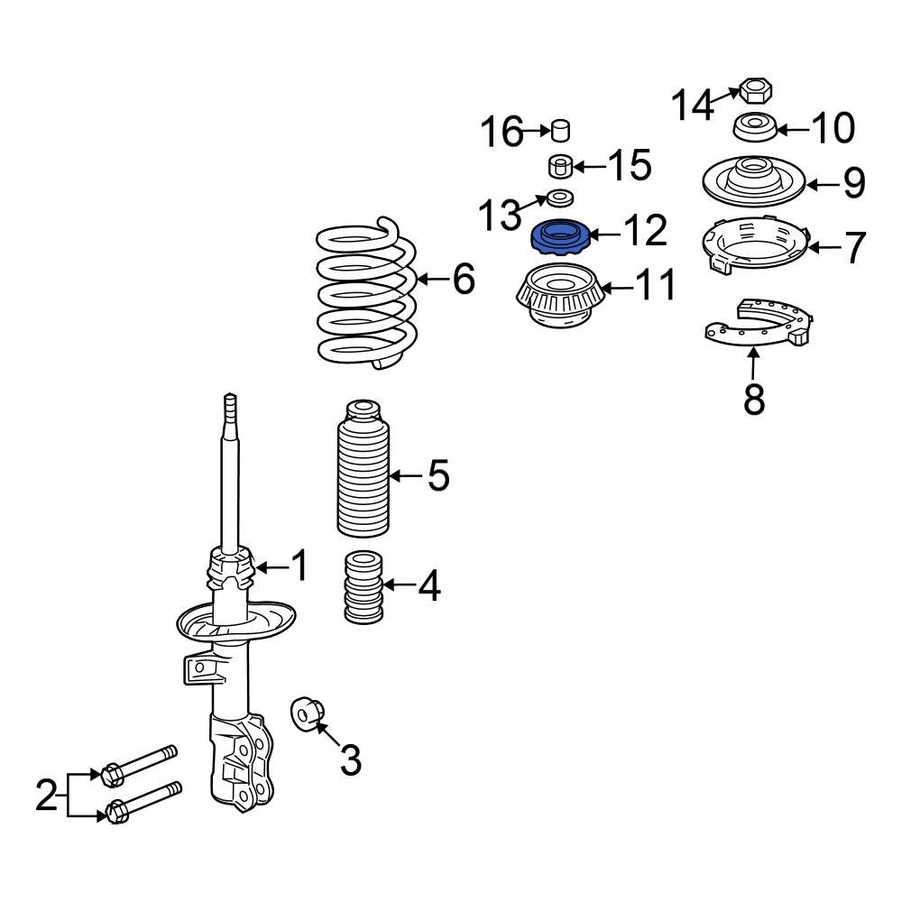 Honda OE 51925SAA005 Suspension Strut Mount Insulator