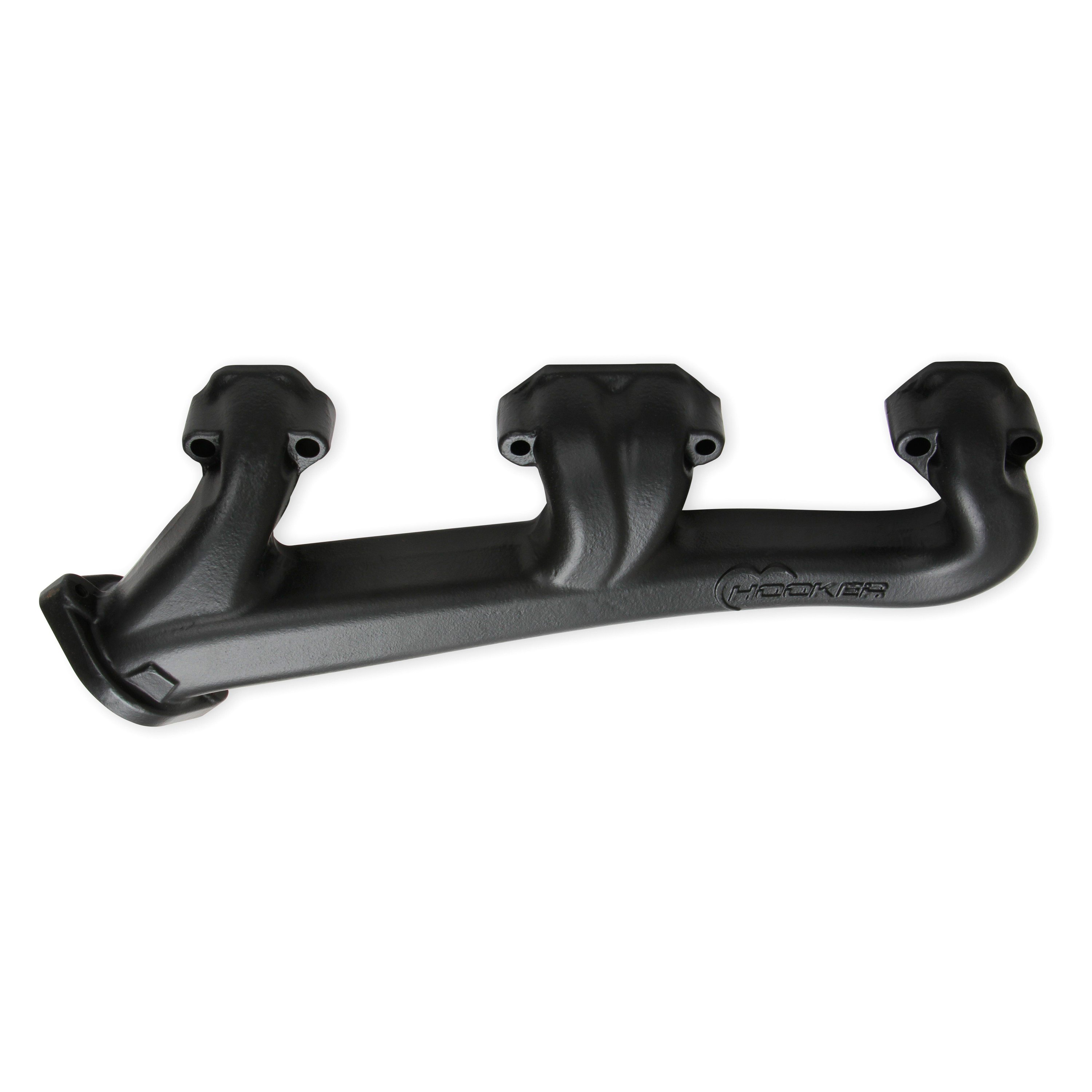 Hooker® 85253HKR Cast Iron Black Painted Short Tube Exhaust Manifold