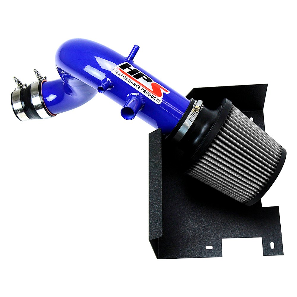 HPS® 827587BL Aluminum Powder Coated Blue Short Ram Air Intake System