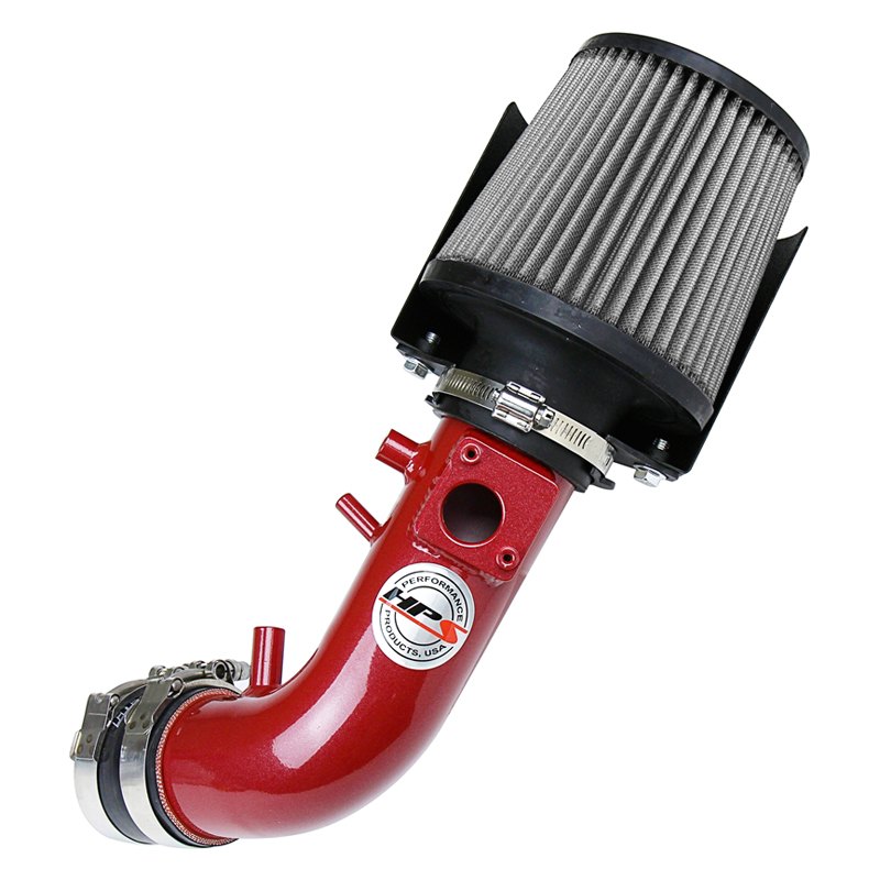 HPS® 827588R Aluminum Powder Coated Red Short Ram Air Intake System