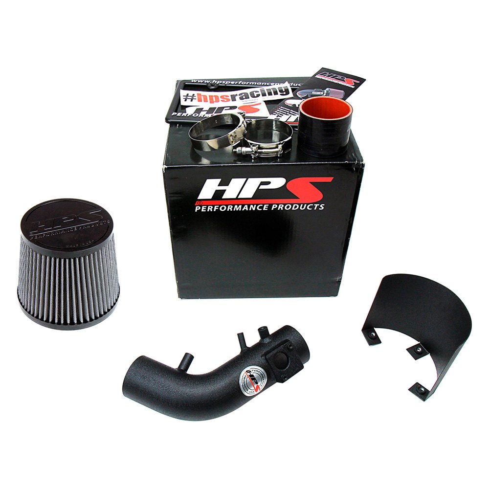 HPS® 827588WB Aluminum Wrinkle Black Short Ram Air Intake System
