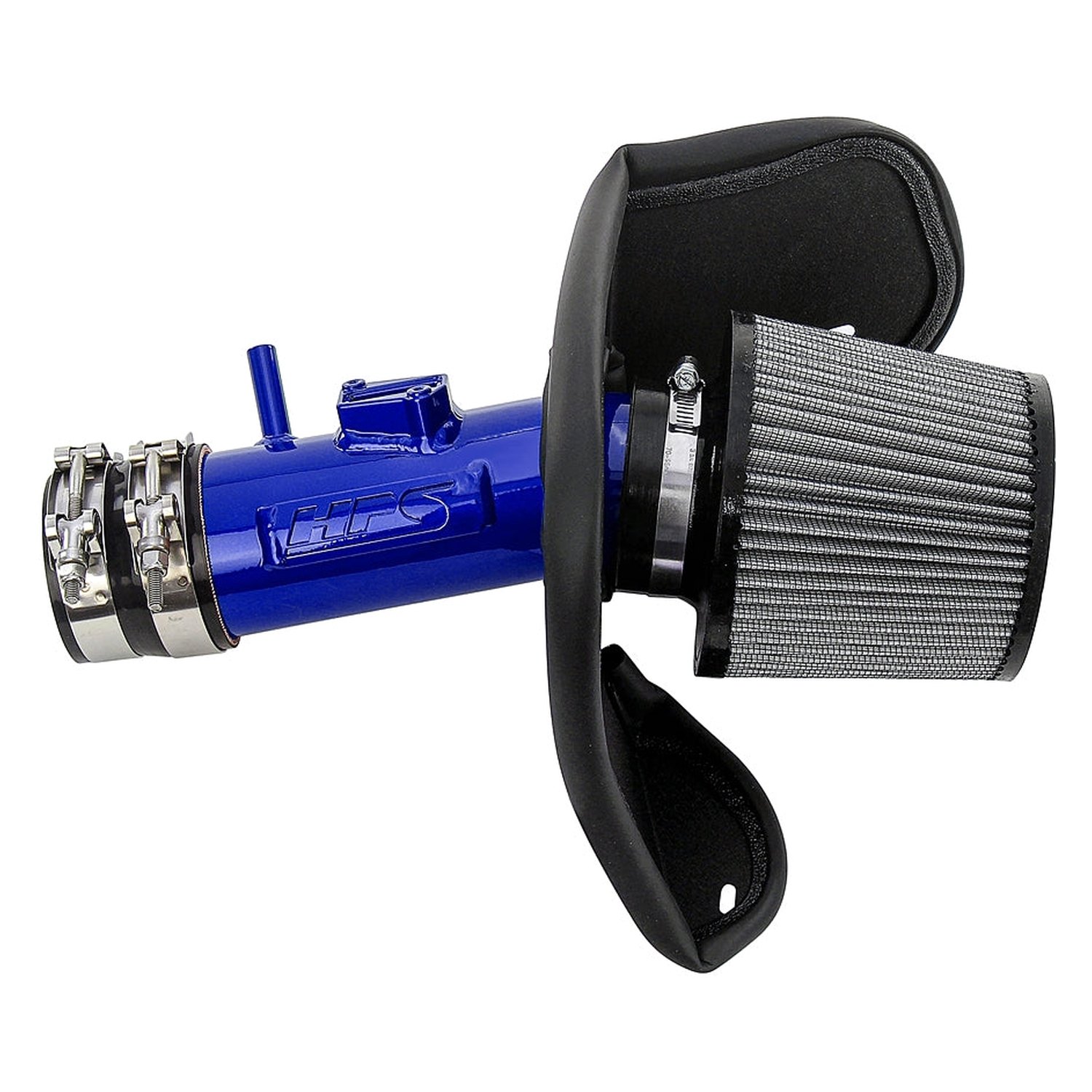 HPS® 827701BL Aluminum Powder Coated Blue Short Ram Air Intake System