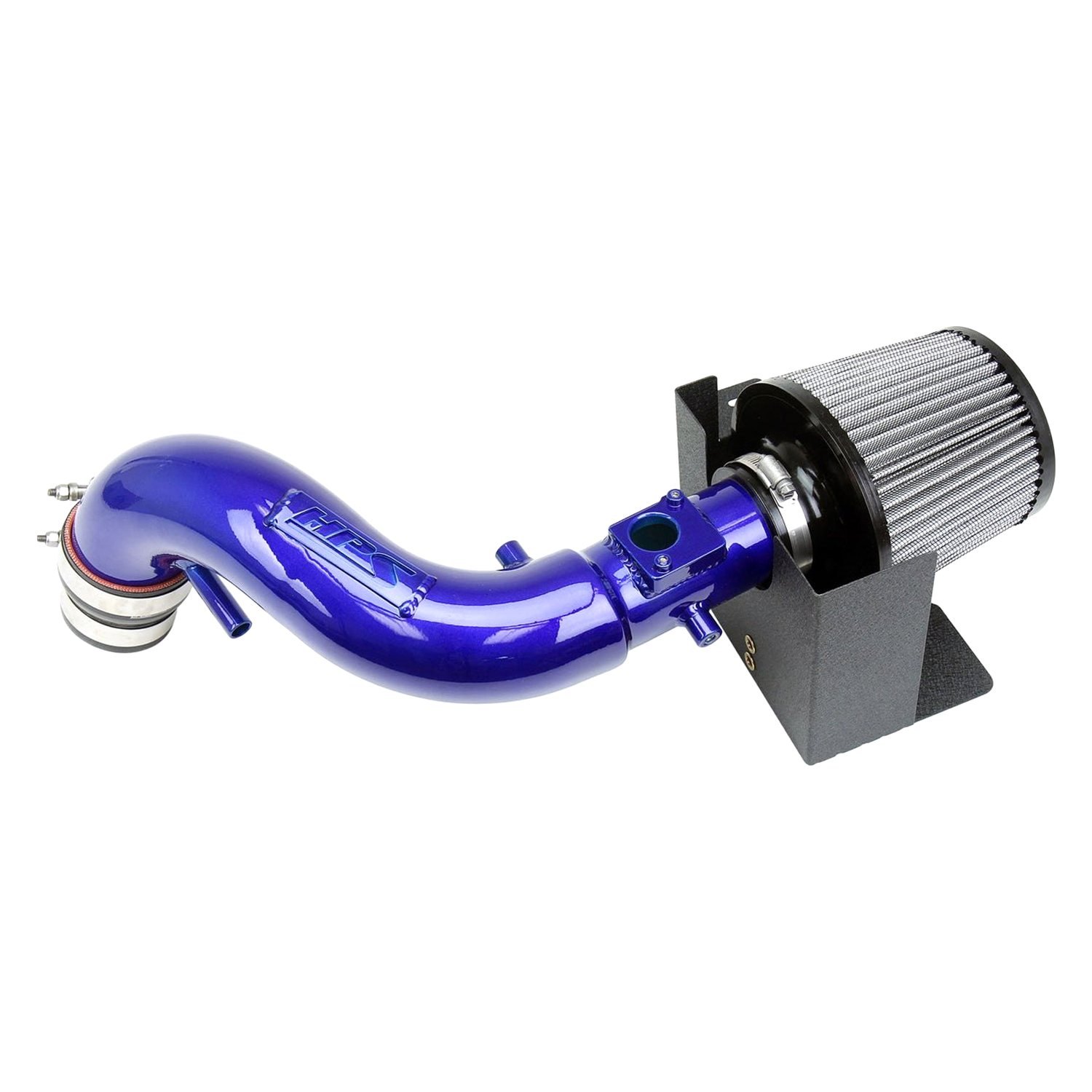 HPS® 827516BL Aluminum Powder Coated Blue Short Ram Air Intake System